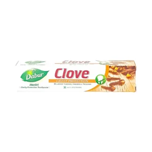 Dabur herbl clove cavity protection 45g, cavity protection toothpaste, 0% added fluoride & parabens 100% vegetarian, ₹20