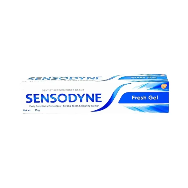 Sensodyne fresh gel 75g, daily sensitivity protection + strong teeth & healthy gums, dentist recommended brand, ₹125