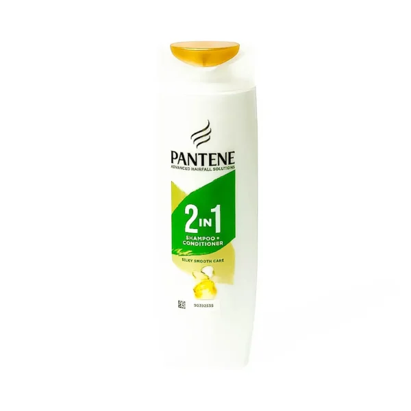 Pantene 2 in 1 shampoo + conditioner 180ml, silky smooth care advanced hairfall solutions, ₹210