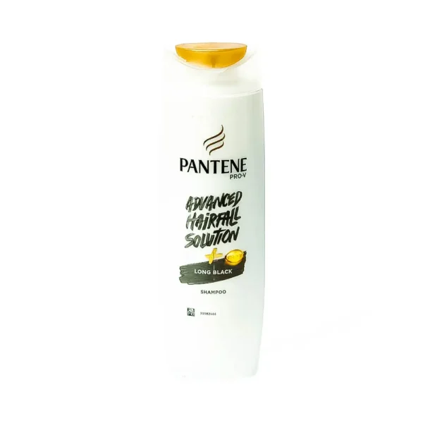 Pantene pro-v shampoo 180ml, long black advanced hairfall solution, ₹180