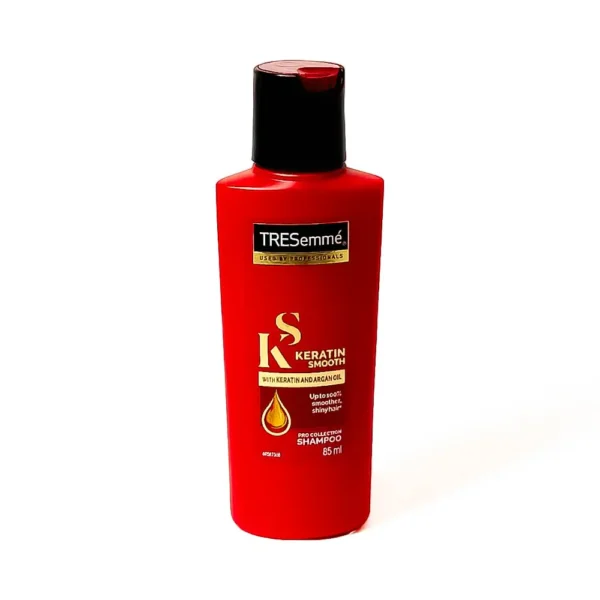 Tresemme keratin smooth shampoo 85ml, with keratin and argan oil up to 100% smoother shiny hair pro collection shampoo used by professionals, ₹75