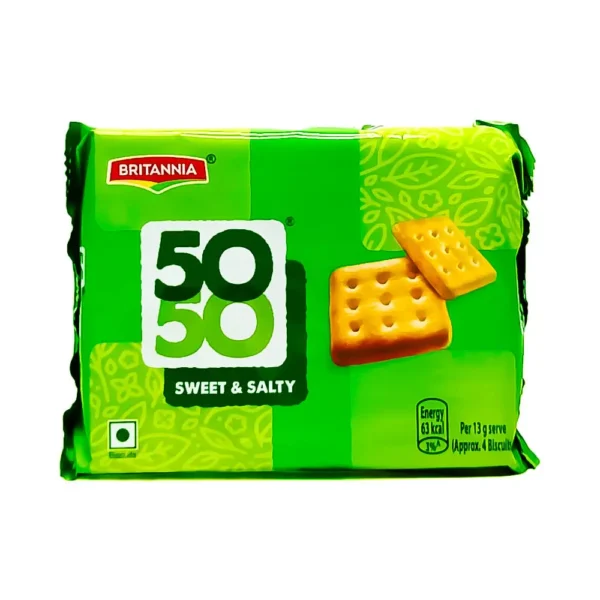 Britannia 5050 sweet & salty biscuit 130g, ₹30 Only