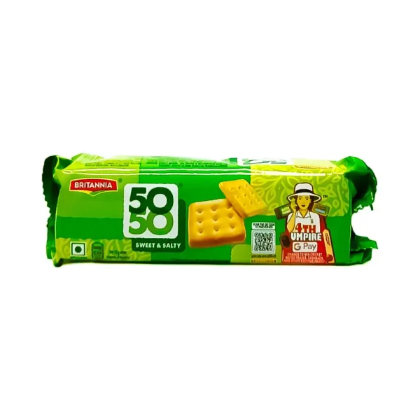 Britannia 5050 sweet & salty biscuit 62.8g, ₹10 Only