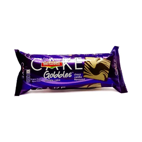 Britannia gobbles marble cake 110g, choco vanilla flavoured, ₹30 Only